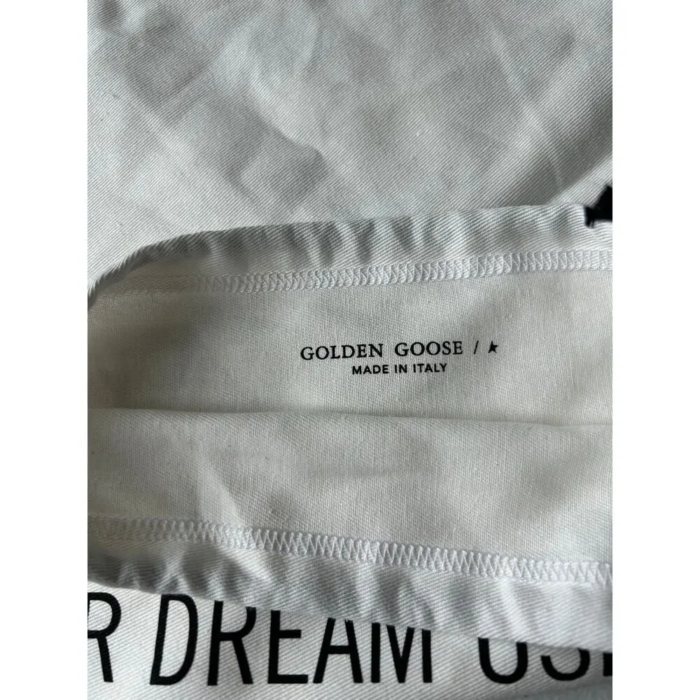 New! Golden Goose Dust Bag Cream Made in Italy Shoe Drawstring Storage Bag
